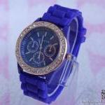 Mint Green Women Wristwatch Luxury Crystal Watches..