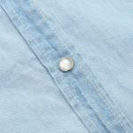 Light Blue Denim Lace Shirt Long-sleeved Shirts