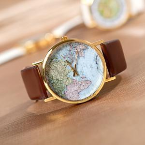Mens Wristwatches World Maps Watch Unisex Maps..