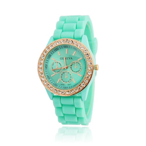 Mint Green Women Wristwatch Luxury Crystal Watches 5colors