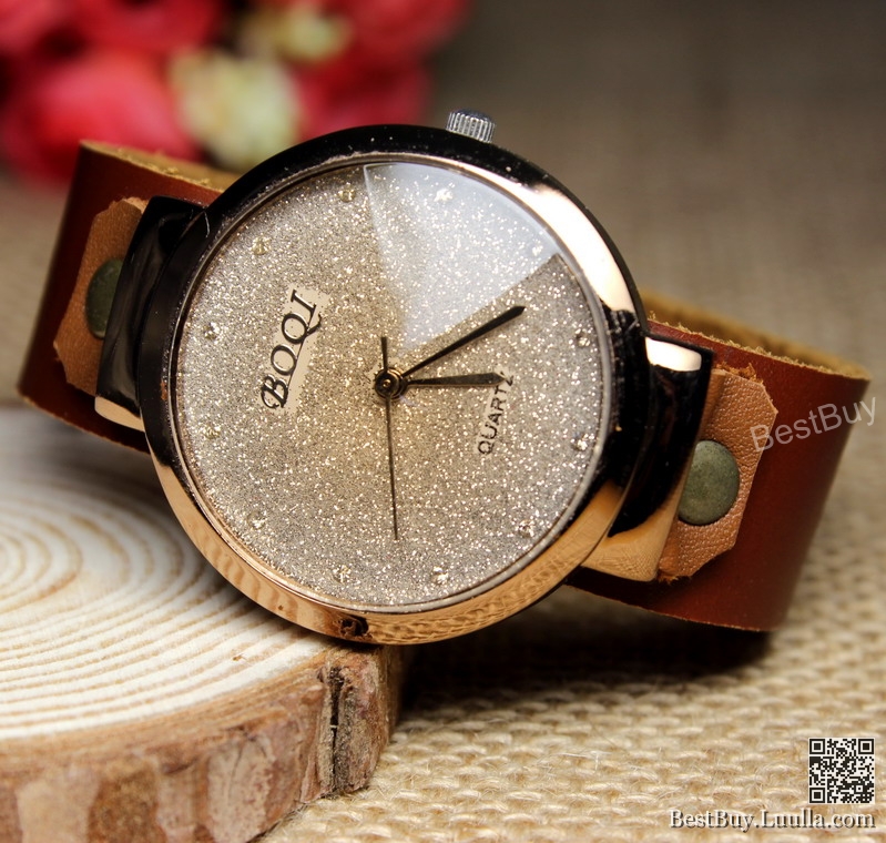 Women Wristwatches Leather Crystal Watch Girls Bling Wrist Watches