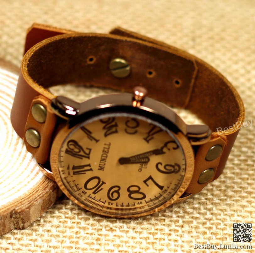 Women Wristwatches Unisex Leather Watches Men Wrist Watch Vintage ...