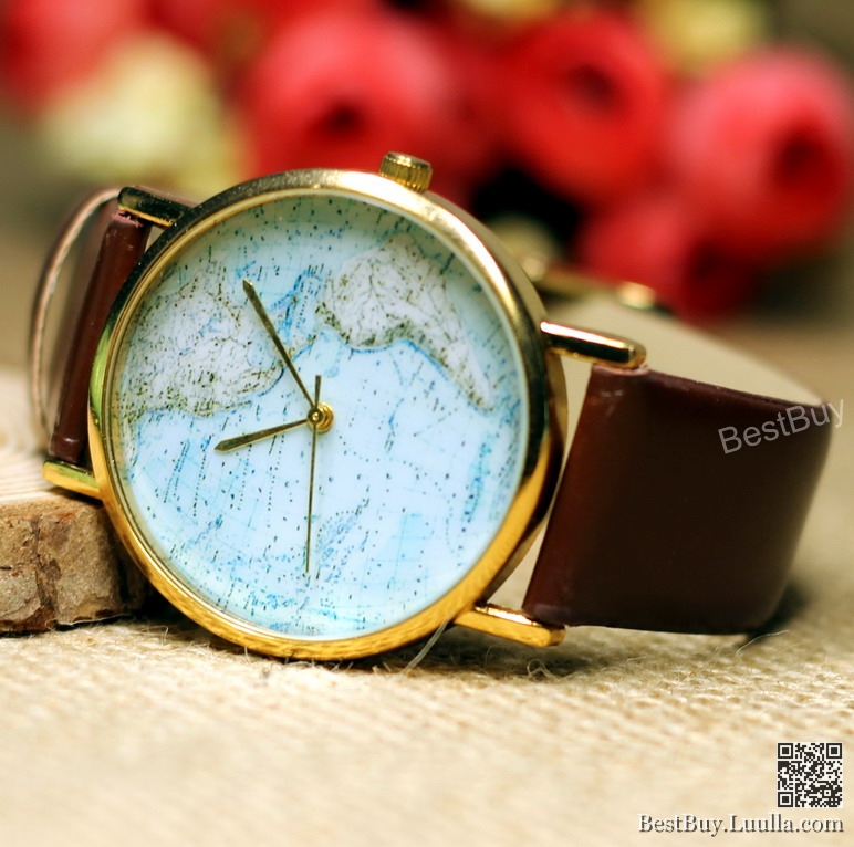 Mens Wristwatches Australia Maps Watch Unisex Maps Printing Watch