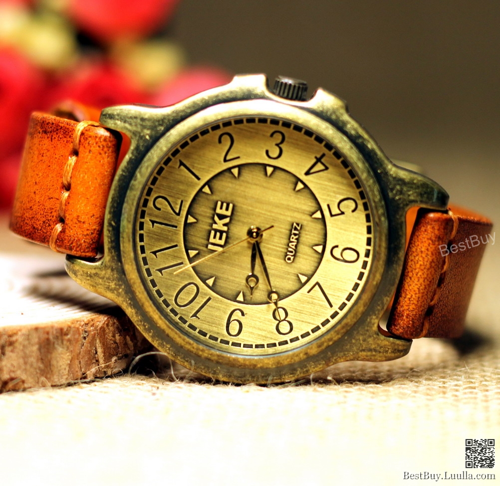 Mens Wristwatches Unisex Leather Watches Wrist Watch Women Vintage Wristwatch