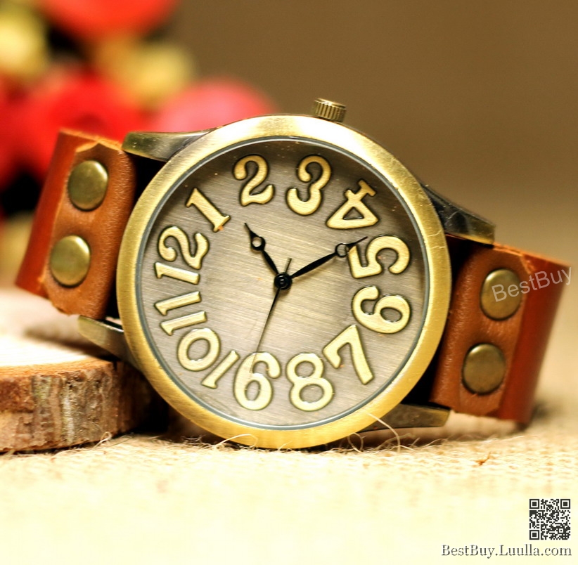 Men Wristwatches Women Leather Watches Retro Wrist Watch Vintage Unisex Watches