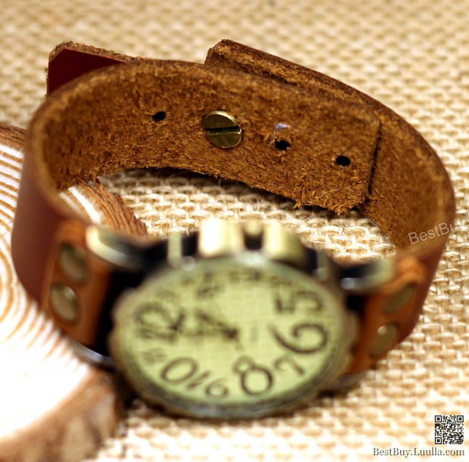 Women Wristwatches Leather Watches Fun Number Wrist Watch Vintage